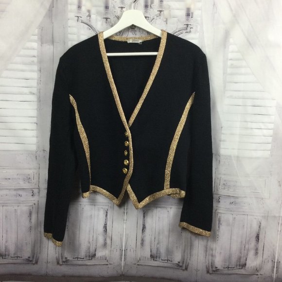Vintage Yves Saint Laurent Black Cardigan Blazer - Picture 5 of 10